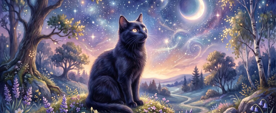 Zwarte kat zien: de spirituele betekenis