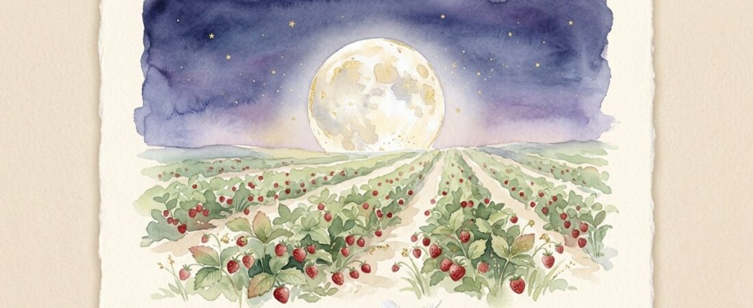 Volle maan juni 2026: de Aardbeienmaan in Steenbok — betekenis, rituelen en engelenboodschappen